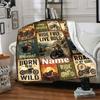 Motorcycle Adventure Home Blanket Customize Your Names Comfortable Soft Lightweight Allseason Multipurpose Blanket For Picnics Sofas Offices Beds