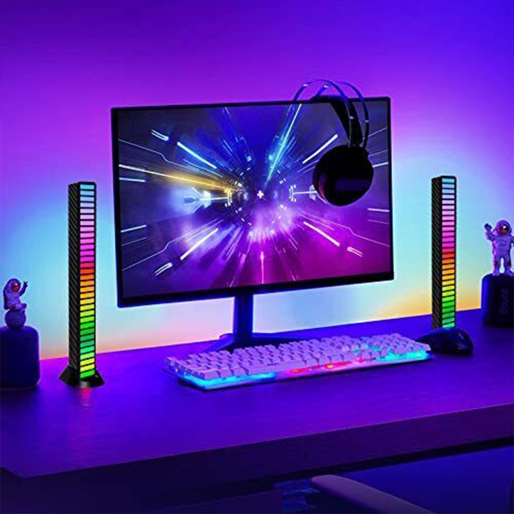 LED Strip Lights RGB Music Sound APP Control Pickup Rhythm Ambient Lamp Atmosphere Night Lights For Room Home Party Decoration