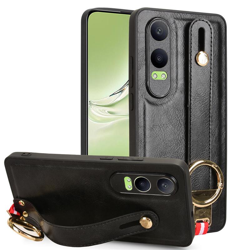 Luksusowa skórzana opaska na nadgarstek do etui OnePlus Nord CE 4 Lite 5G z otwieranym pierścieniem Ultracienkie etui ochronne odporne na wstrząsy