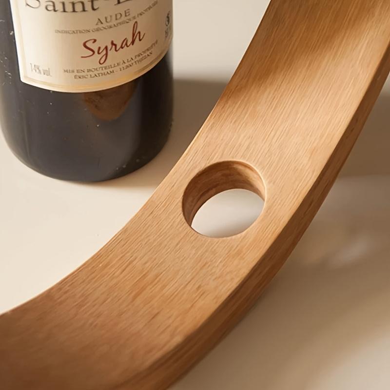 Bamboo Product Balance Red Wine Rack Single Wine Bottle Stand Decor Creative Wine Bottle Rack Display Stand Decoration