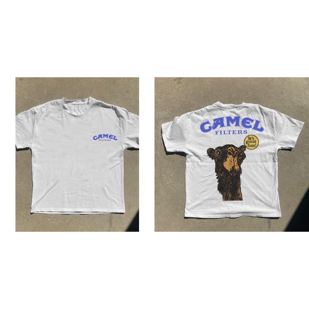 Camel Filters T-Shirt Men Women Vintage Camel Print Cotton Casual Short Sleeve Streetwear Tee Daily Wear Cool Top 4XL