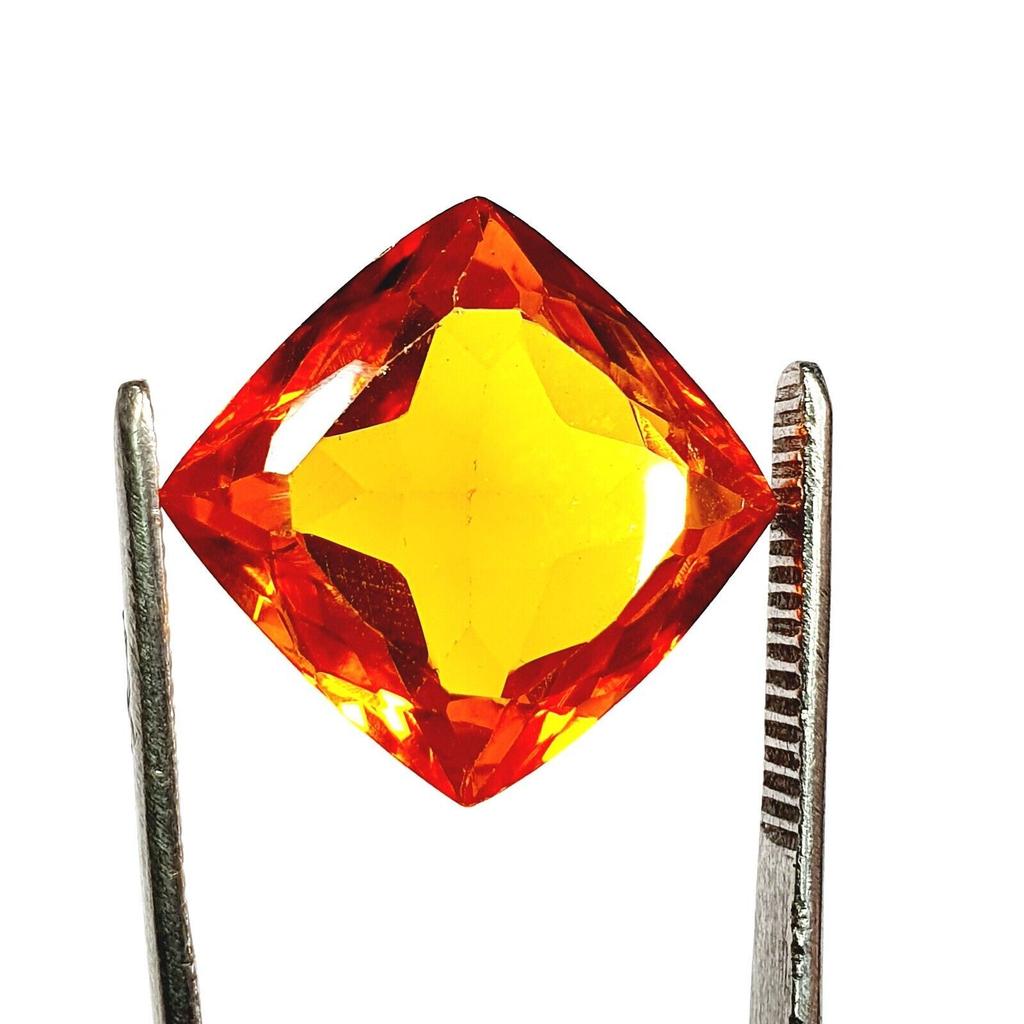Certified Yellow Citrine 16 Ct Cushion Shape Faceted Cut Loose Gemstone b517