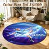 Round Rug Custom NameErling Haaland Pattern Non Slip Carpet Home Floor Decor