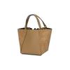 Tory Burch Tb McGraw Tunnelzug Wildleder Eimer-Tote Einkaufs-Crossbody-Handtasche Mittelgroß Damen-Tote Tiramisu-Braun 88135-227