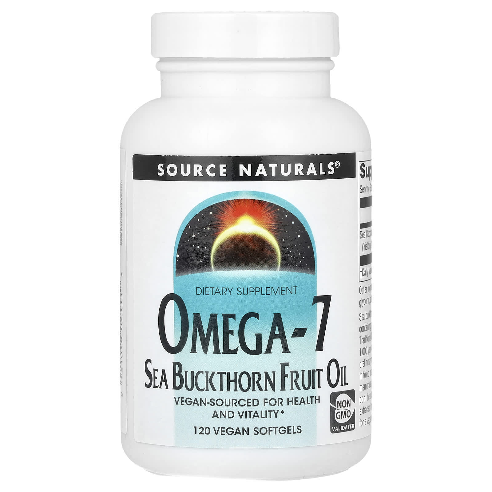 

Omega 7, Sea Buckthorn Berry Oil, Vegan Softgels 120