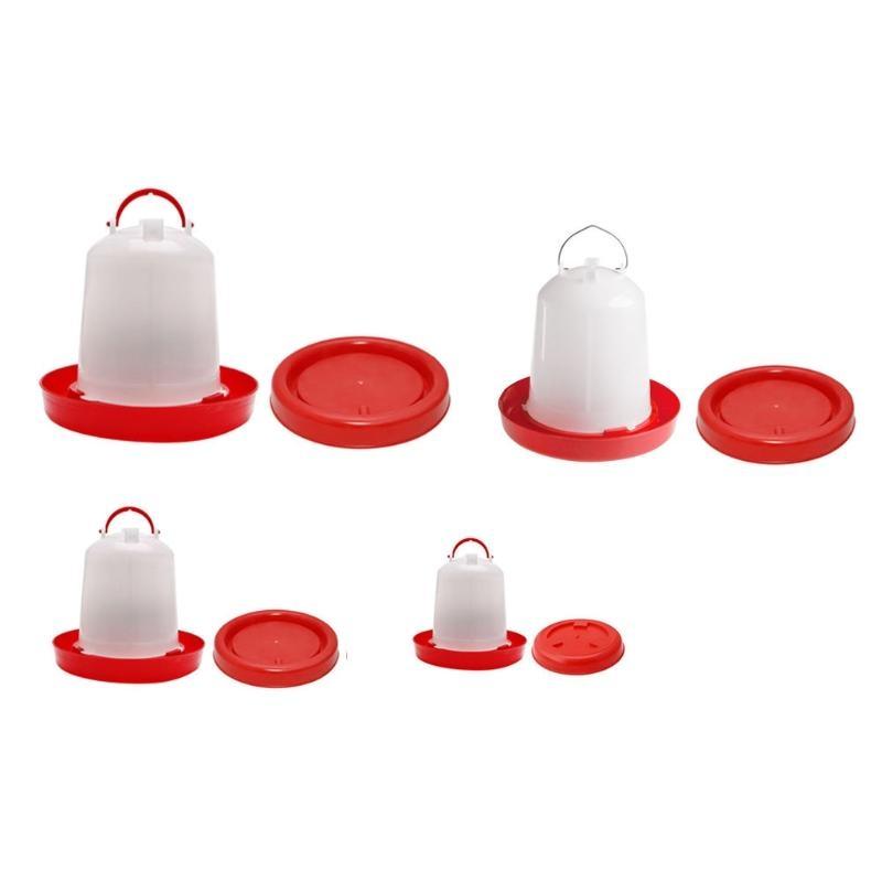 Chicken Feeder Waterer Baby Chick Drinker Feeder with Carrying Handle Capacity 2.5 L Chicken Water Feeder Pet Supplies