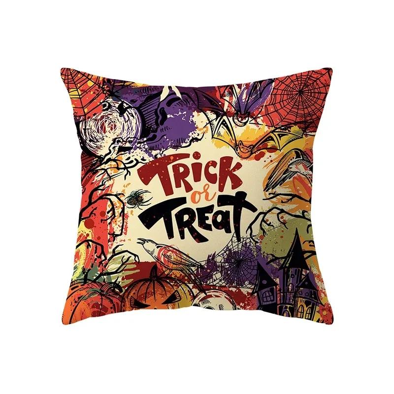 Motyw Halloween Czaszka Dynia Lampion Wzór Poszewka na Poduszkę Pokój Dzienny Biuro Poszewka na Poduszkę Sofa Samochód