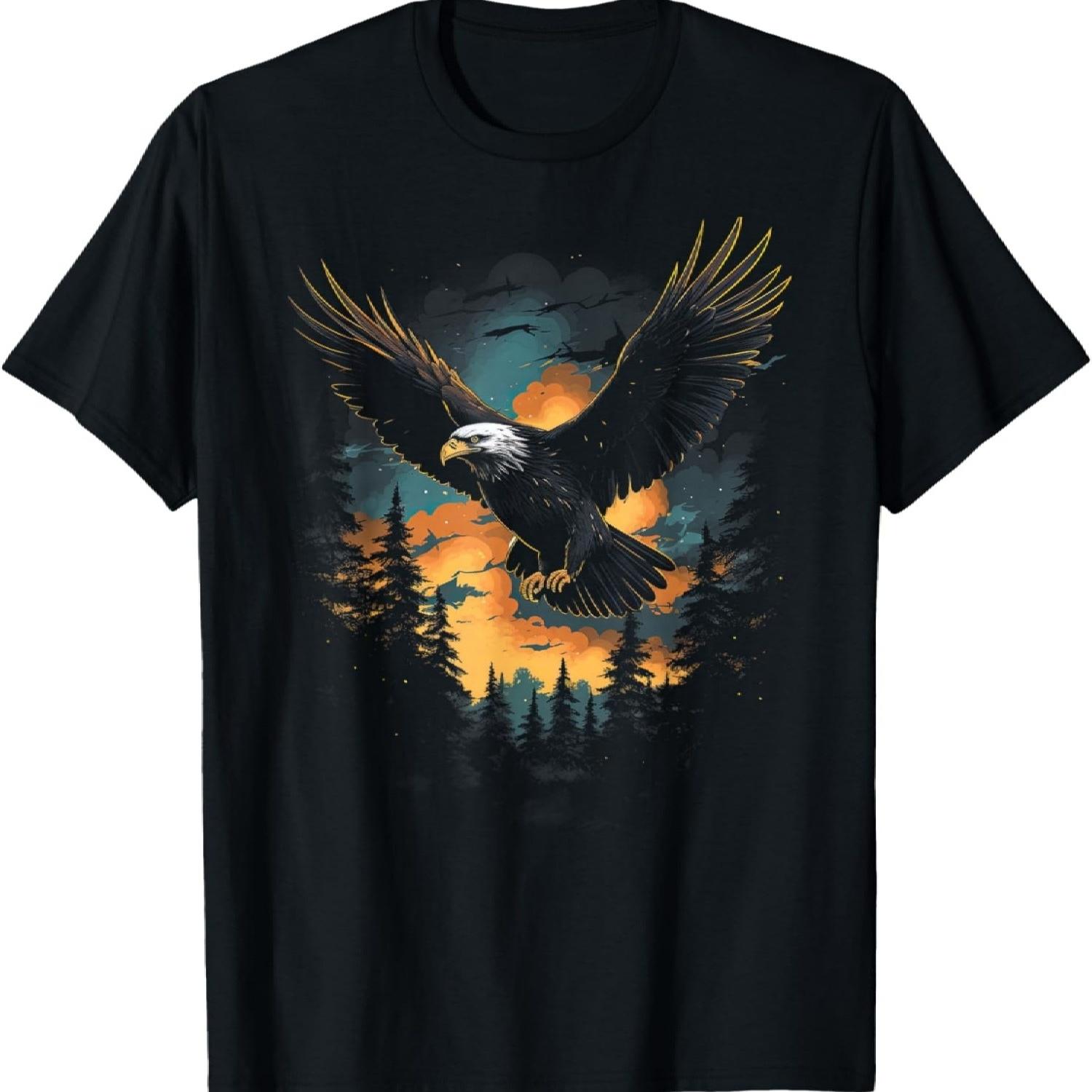 

Eagle Forest Animal Wildlife T-Shirt XXXXXL чорний