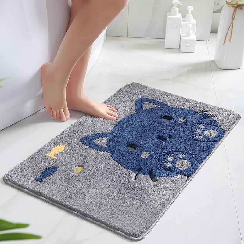 Children's Cartoon Rug: Non-slip, Water-Absorbent Mat for Bedroom, Entrance, Kitchen, Bathroom, and Toilet