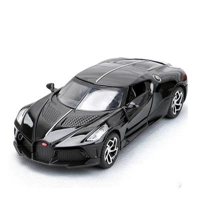 1/32 Bugatti BGT La Voiture Noire Modello di auto in lega Decorazione Metallo Pressofuso e veicoli giocattolo Giocattolo Edizione limitata globale Bambini Giocattoli per ragazzi