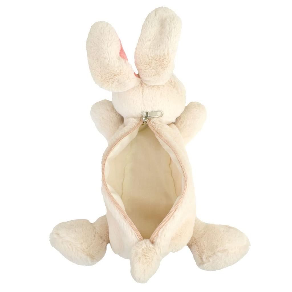 NICI Angora Rabbit Figure Pouch, White, Pencil Case, Cosmetics