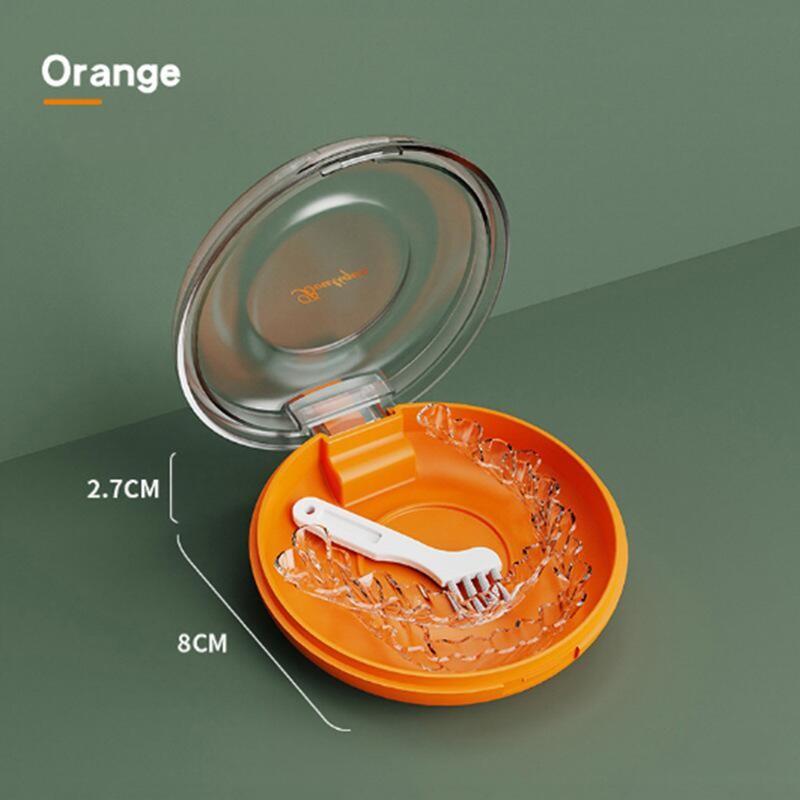 Denture Box Dental Retainer Case Orthodontic Invisalign Braces Storage Container Mouth Guard Organizer False Teeth Odontología