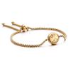 Korean Zodiac Constellations Gold Bracelet with Diamonds - Adjustable Titanium Steel Jewelry for Girls