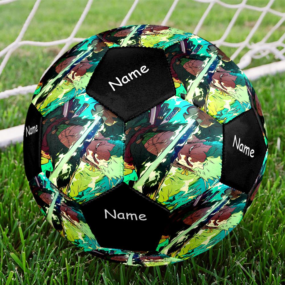 Custom Name Roronoa Zoro Theme Size 5 Soccer Ball, Suitable for Both Indoor and Outdoor Matches, a Gift Suitable for Everyone.