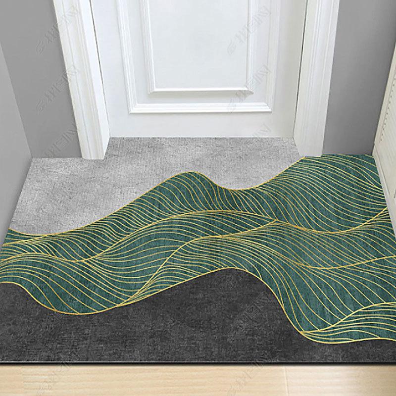 

Бытовой современный коврик для входной двери, легкий, роскошный, противоскользящий коврик для двери, коврик для входа в фойе 100 * 120cm