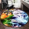 1pc Anime Cartoon Design Round Carpet  Office Chair Mat, NonSlip Rug for Home Decor, Living Room