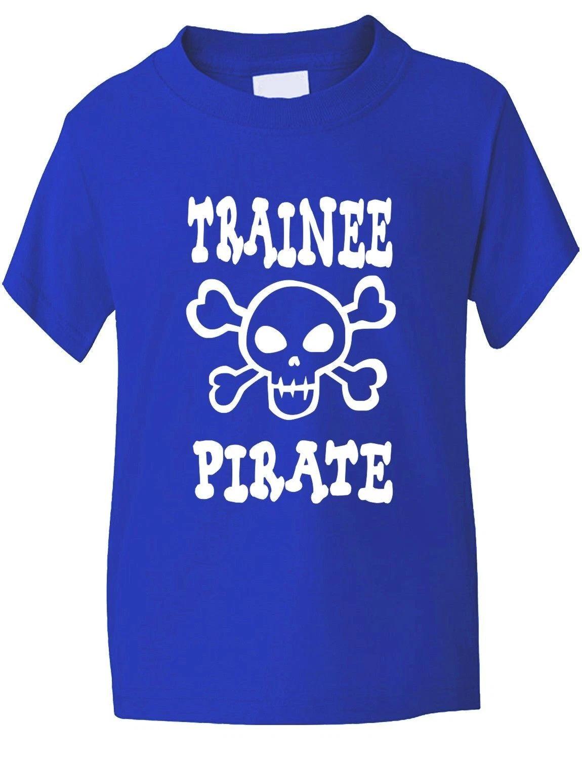 

Trainee Pirate Skull & Crossbones Funny Boys Girls T-Shirt Birthday Gift 1-13 4XL