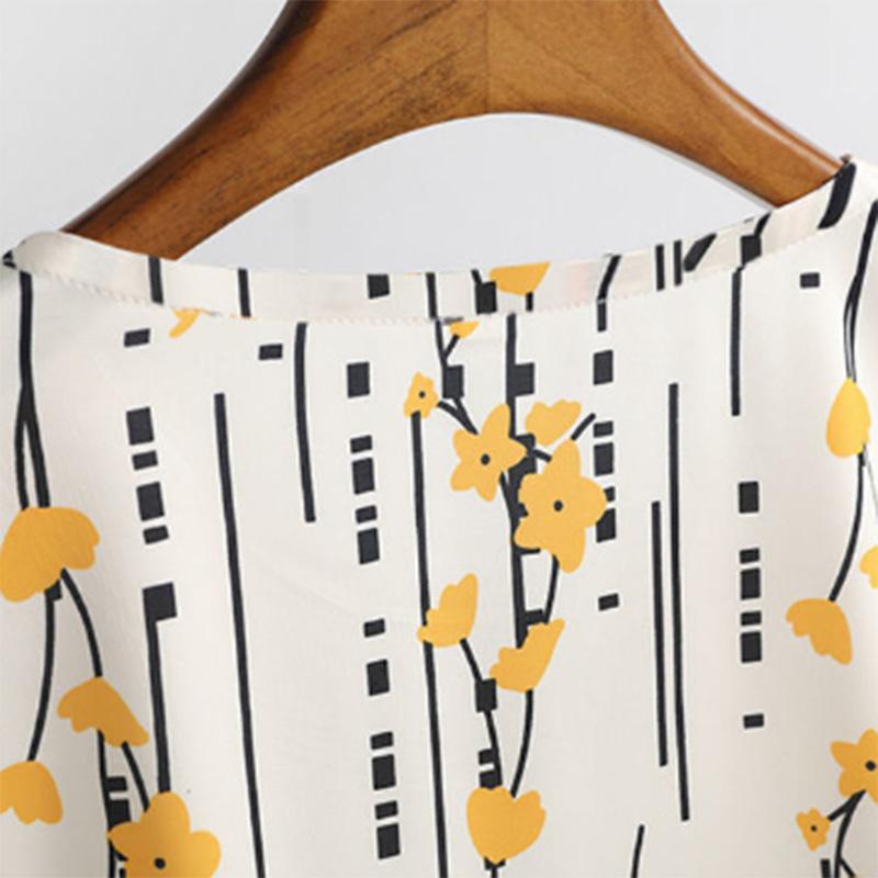 Eisseiden-T-Shirt für Damen mittleren und höheren Alters, Sommer, hochwertig, im westlichen Stil, modisch, große Größe, Druck, locker, bauchbedeckend, dünn, Oberteil für Mütter