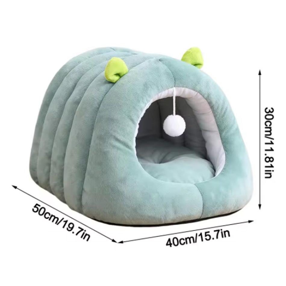 Deep Sleep Cat Bed Cartoon Pet Bed Foldable Removable Washable Pet Sleeping Bed for Small Dog Mat Bag Cave Cats Bed