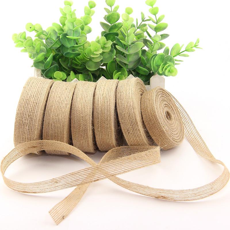 Linen Hemp Ribbon for Crafting and Gift Wrapping - Vase Decoration and Bow Tying