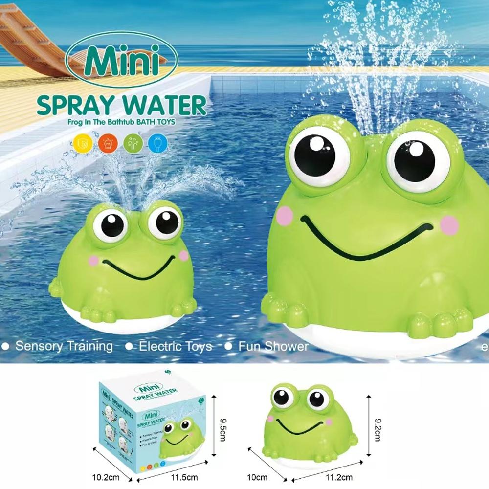 

Auto-Sensing Spray Frog Bath Plaything With Led Light Button - Battery/Usb Rechargeable Baby Shower Water Play Plaything For Kids Gifts