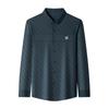 Autumn and Winter New Men's Lapel Long-Sleeved Shirt Young and Middle-Aged Business Casual Printing Stylish Shirt