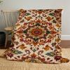 1PC floral patternOutdoor Flannel Blanket - Soft Plush Decor for Picnics, camping, Bedroom, Playroom, Office, or Lunch Break 1245A