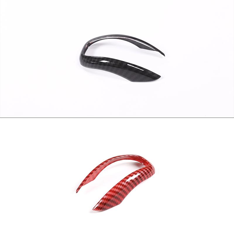 ABS Carbon Style Car Interior Gear Shifter Knob Frame Cover Trim For Alfa Romeo Stelvio Giulia 2017- Interior Accessories