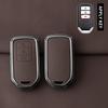 Metal Leather Car Key Case Cover For Honda Accord CRV CR-V URV UR-V Vezel City Civic Jazz BRV BR-V HRV HR-V Keychain Accessories