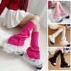 Ballet Style Elephant Leg Socks Y2k Knee High Girls Stockings Fashion Lace Leg Warmers  Girl