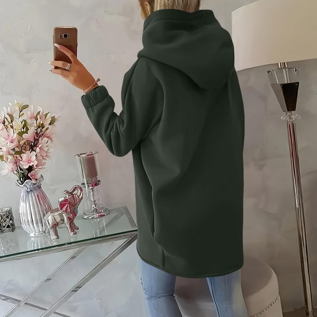 Damen Wildlederimitat Jacke mit Knöpfen Übergroßer geraffter Saum Kurzmantel Lässige Vintage Oberbekleidung mit Taschen