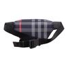 Burberry Sony Check Design Zipper Closure Canvas Waist Bag Medium Size Men's Navy Blue