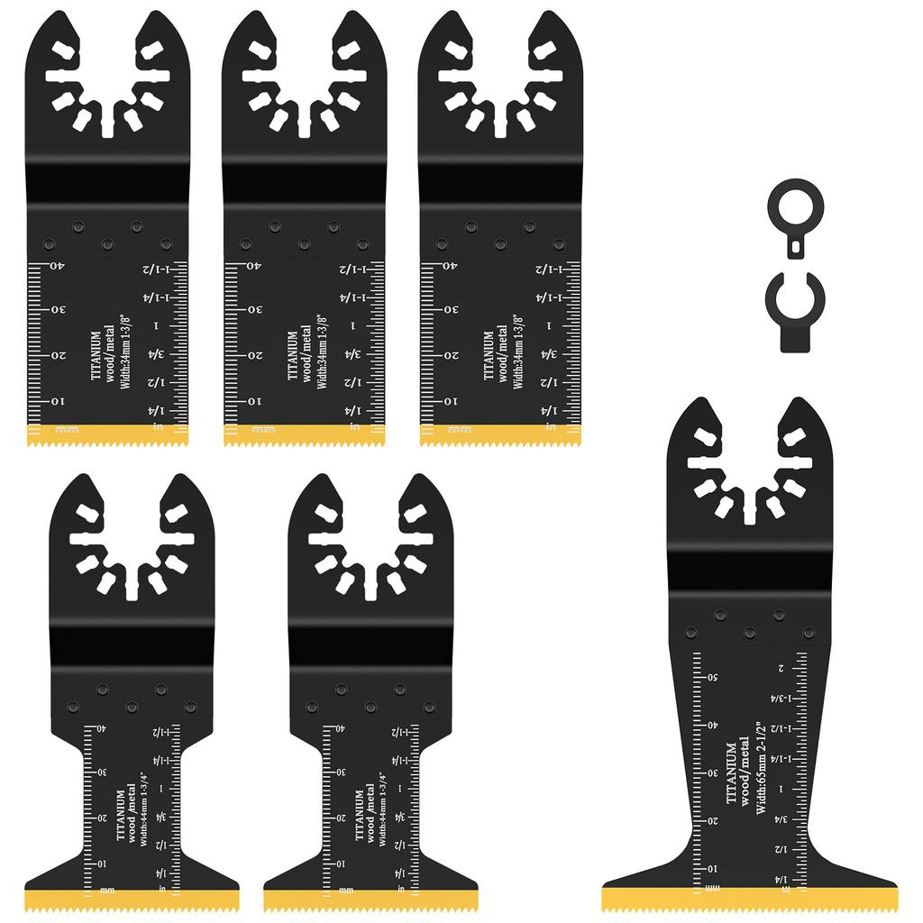 Bi-metal Oscillating Tool 8/15/128PCS Oscillating Saw Blade with Scraper Sandpaper Sanding Disc and Adapter Oscillating Tool