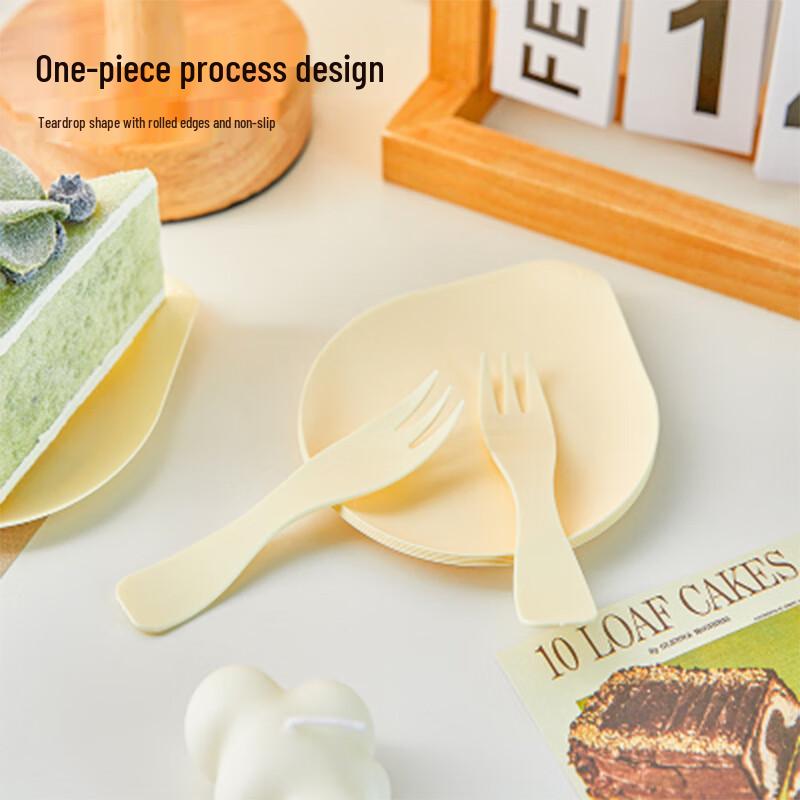 Disposable Birthday Cake Plate & Fork Set