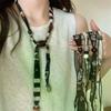 Scarf Chain Necklace Clavicle Chain Wood Bead Necklace Jewelry Accessories Ethnic Style Bohemian Choker Women
