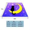 Purple Night Sky Cat Theme Flannel printed blanket suitable for all seasons suitable for living room office sofa and travel