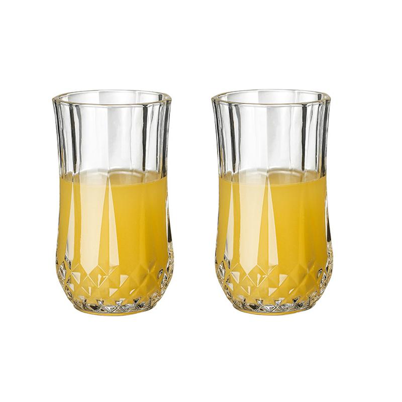 250ml/360ml Exquisite Whiskey Glass Diamond Relief Glass Cup Party Luxury Cocktail Glass Water Bottle Drinkware Holiday Gifts