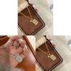 Iris Flower Pendant Necklace With Gold Plating For Women