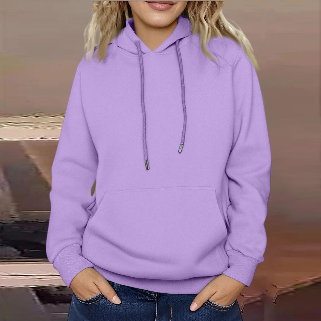 Women's Long Sleeve Oversized  Oversized Drop Shoulder Sleeves Women's Hooded Plush Sweatshirt