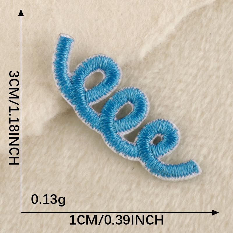 Original Cartoon Embroidery Patch: Korean Wappen Telephone Line Candle DIY Cloth Accessories Sticker