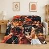 Retro Juice WRLD 999 Legende Rapper Star Flanelldecke Weiche Warme Überwurfdecke für Schlafzimmer Wohnzimmer Bett Reise Camping
