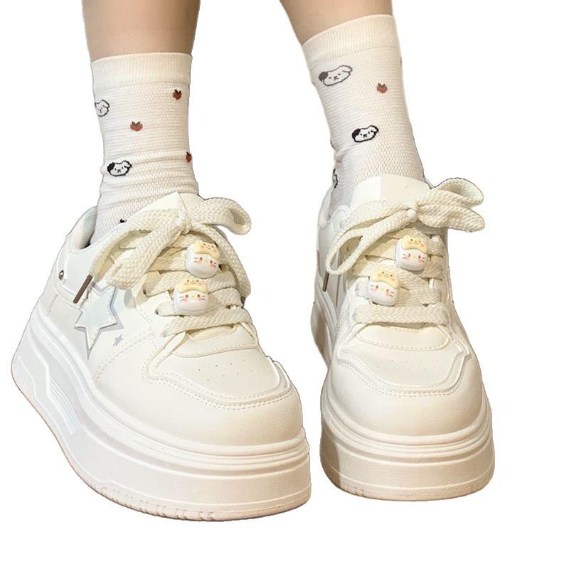 Milk fufu explosive change milk cat platform summer new breathable casual board shoes