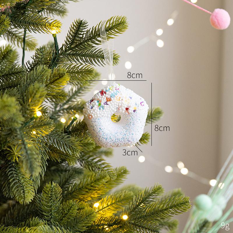 Ice Cream Colorful Christmas Pendant Candy Cane Festive Christmas Drop Ornaments Pendant Party Home Wall Shop Decoration