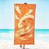 Vintage Summer Vacation Girl on Swim Ring Beach Towel, Large Microfiber Sand Free Quick Dry Towel for Summer Vacation Bt21 Towel