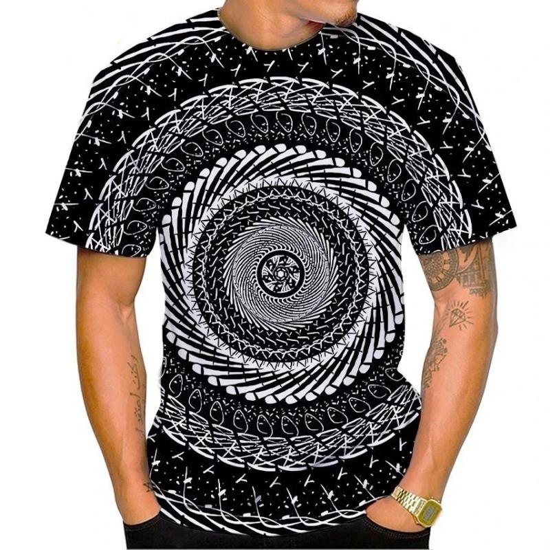 New Vertigo Fashion 3d Print Men Casual Hip-hop Cool T-shirt Vertigo Hypnotic Unisxe Funny Short-sleeve T-shirt Male Top