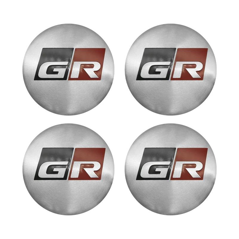 4Pcs 56mm 60mm GR Sport Logo Badge Car Wheel Center Cap Hub Covers Stickers For Toyota Fortuner Verso Prius Hiace Yaris Corolla