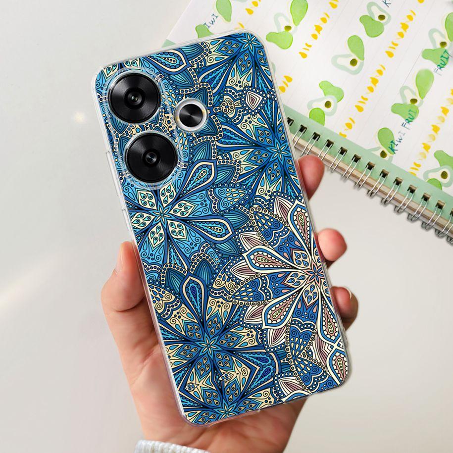 For Xiaomi Poco F6 Case Popular Butterfly Flower Soft Clear Silicone TPU Back Cover For Xiaomi Poco F6 5G F 6 PocoF6 Phone Cases