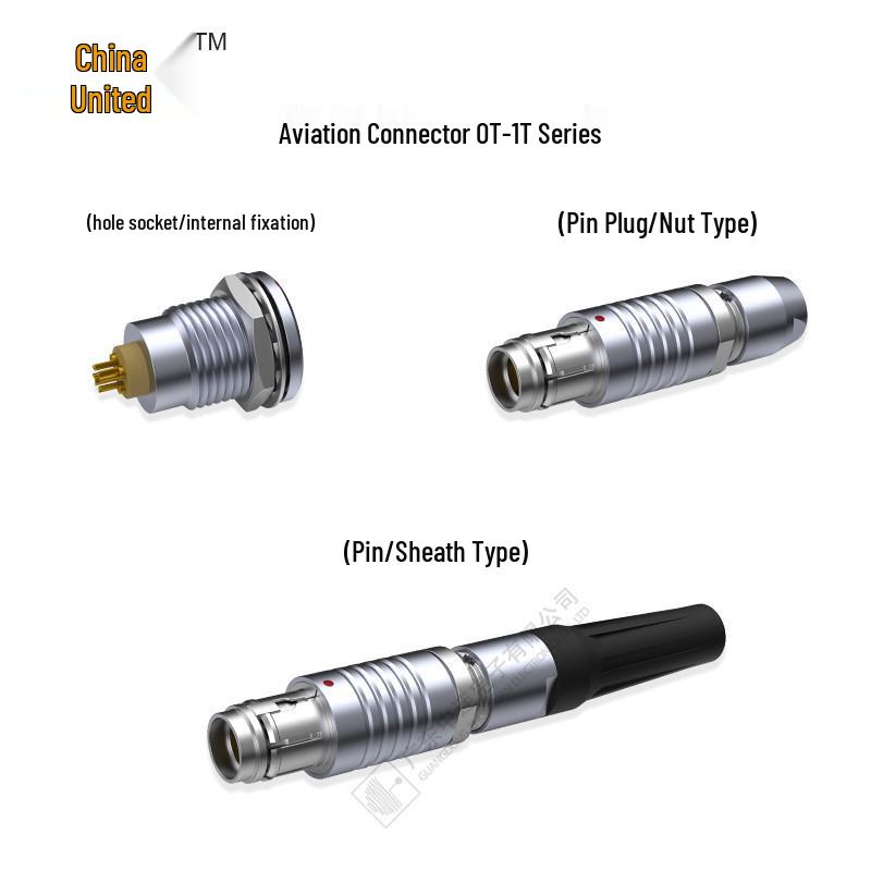

OT-1T Push-Pull Aviation Metal Plug, Male/Female, Quick Connect, Self-Locking, High Compatibility 0T series, 7-pin male, nut type FGG
