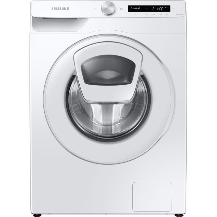 Lave-linge Hublot SAMSUNG AddWash™ WW80T554DAX - 8kg - Moteur DIT - L60cm - 1400t - Classe B - 72dB - Noir