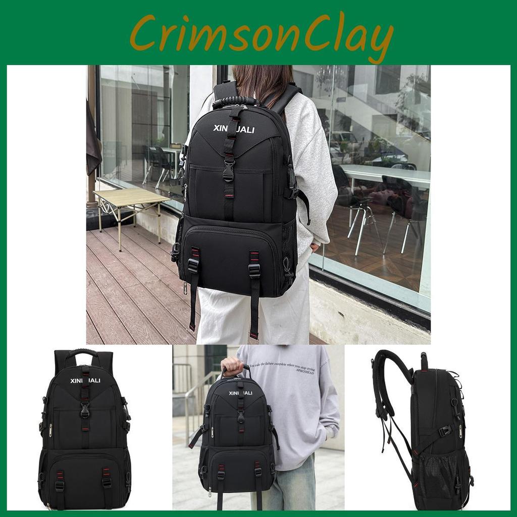 Color Outdoor Solid Large Capacity Zipper Backpack Hiking Travel Bag Bag School
